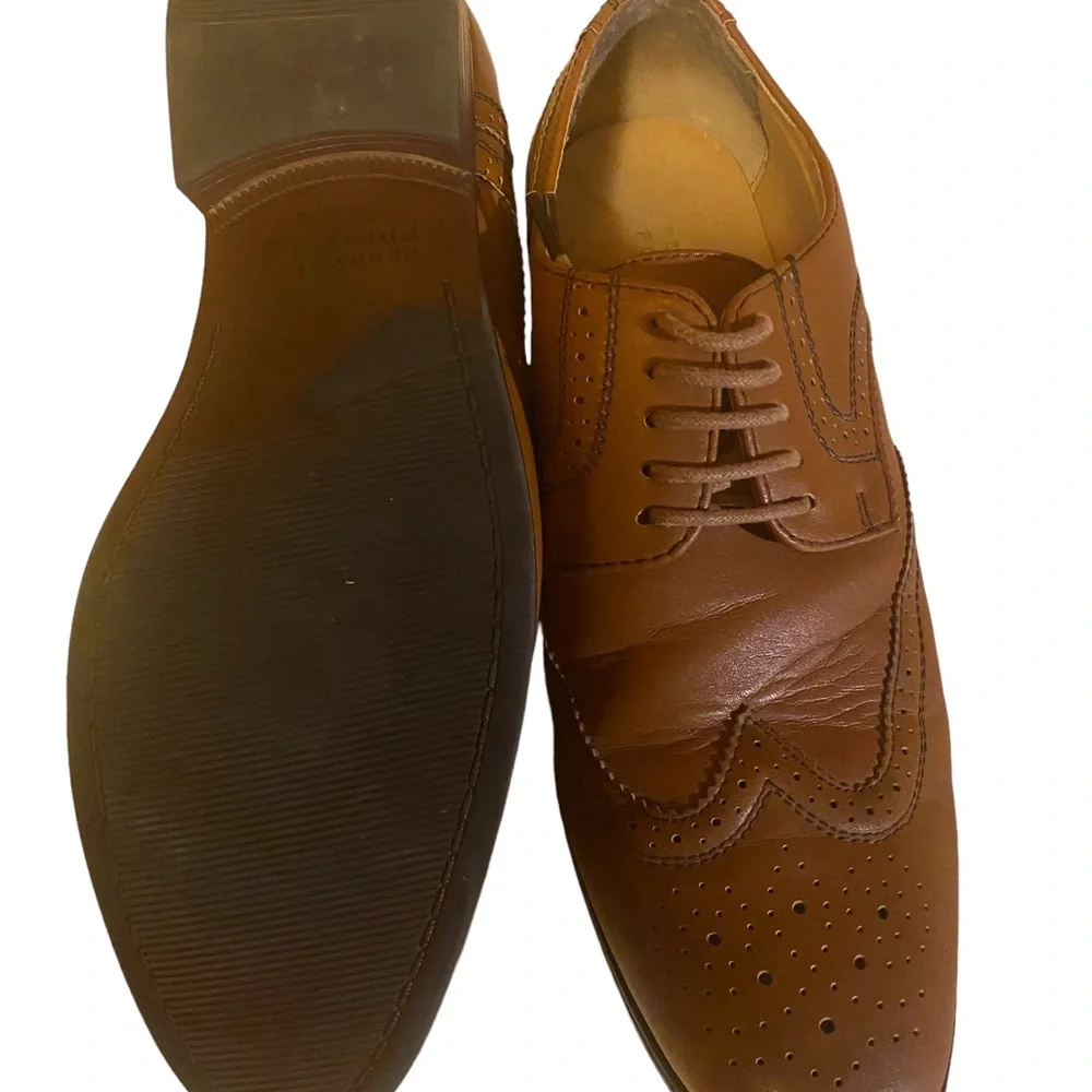 Perry Ellis Men’s Classic Oxford Wingtips Brown Shoes -Size 8.5‎